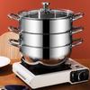 Aiyijia 3-Tier Stainless Steel Steamer Pot