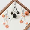 Sturdy Zinc Alloy Halloween Keychain Decorated With Skeleton Bell And Devil Ornaments For Gifts