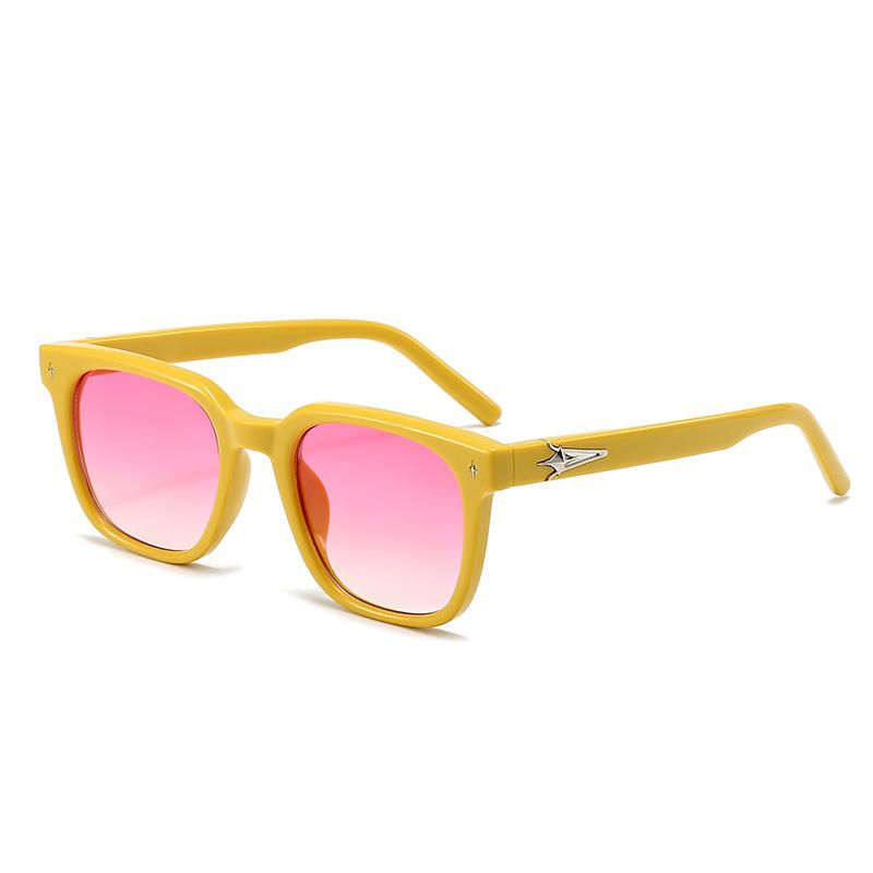 Stylish and Versatile Women's Simple Square Black-framed Glasses with A Preppy Style and Blue Light Blocking.