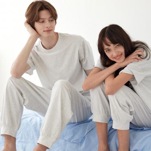 [KOZNOK] Pure Cotton Jogger Couple Pajama Set [Shipped from Korea] 100% Authentic