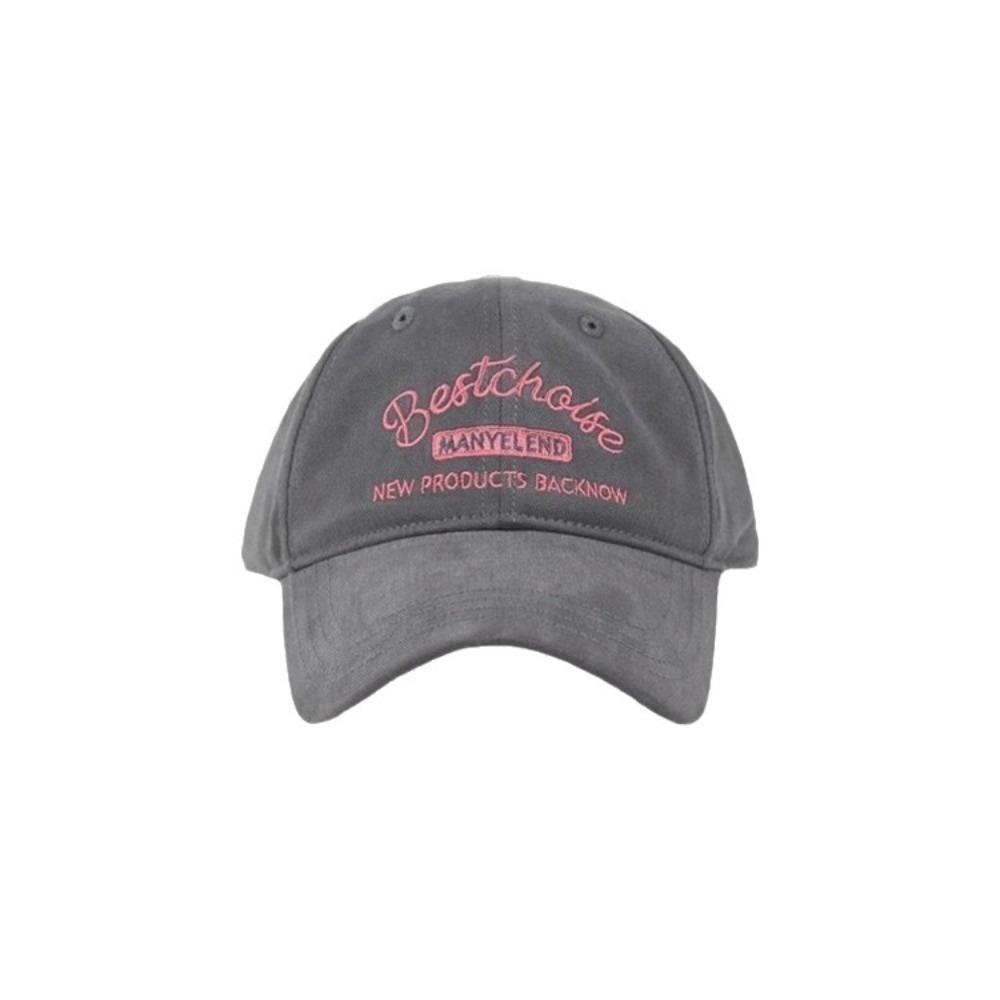 Solid Color Embroidery Letter Baseball Cap Cotton Peaked Cap Apparel Accessories Sun Hat  Girl