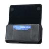 Black Horizontal Vegan Leather Phone Waist Bag For 6.3 Inch Mobile Phone Belt Pouch Portable Carry Holster Case