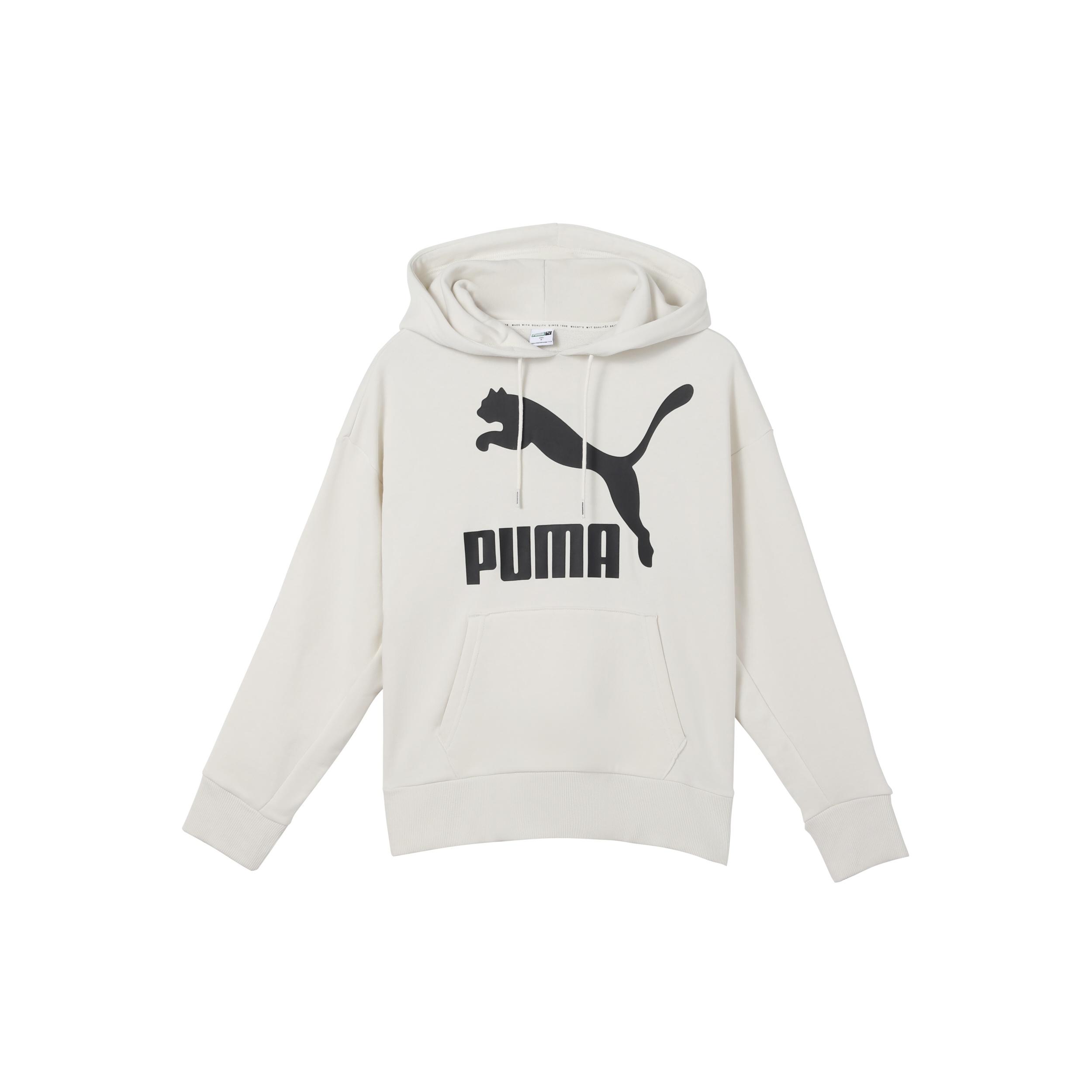 (WMNS) PUMA Classics Logo Printing Hoodie Grey Women s 599197-05 S