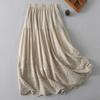 Skirt Women Summer Casual Versatile Elastic High Waist Loose Skirt Oversize Stretchy Cotton Dresses