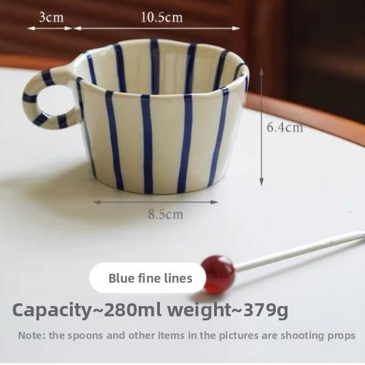 

Japanese Retro Underglaze Ceramic Coffee Mug High Value Home Office Breakfast Cup 280ml