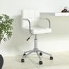 Office Chair Swivel White Faux Leather