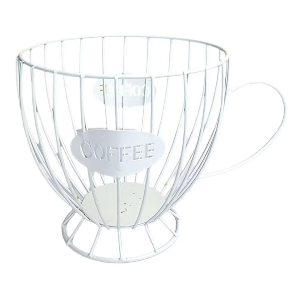 Metal Wire Coffee Capsule Holder Large Capacity Fruit Snack Storage Rack K Cup Organizer  Bar