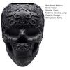 Halloween Room Decor Skull Makeup Brush Holder, Matte Black Gothic Skeleton Pen Organizer Spooky Home Decorations for Desk, Resin Storage Figurine