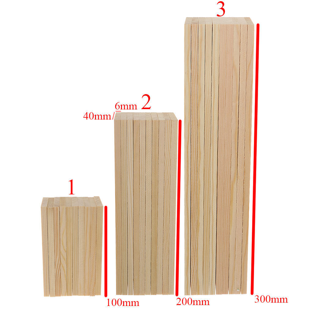 10Pcs Unfinished Wooden Rectangular Plaque Board Natural Pine Wooden Blocks Panels for Paintings DIY Art Craft