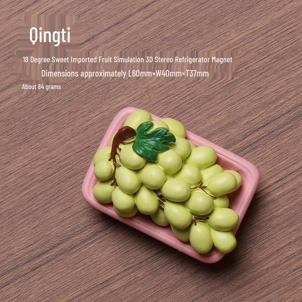 3D Ovocný magnet: Meloun, Třešeň, Jahoda Kočičí design