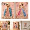 Kit Pittura Artistica Mary con Texture Perlescente 3D, Sacra Misericordia Gesù Fede Religiosa Kit Artigianale Fai da Te Finto per Adulti Principianti Decorazione Murale Cristiana