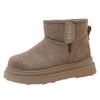 Snow boots autumn and winter new women's shoes platform-soled plush Martin boots wool cotton boots sheep cake plush Boken shoes