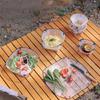 Lightweight Folding Bowl Plate Cup Filter Portable Plastic Picnic Tableware