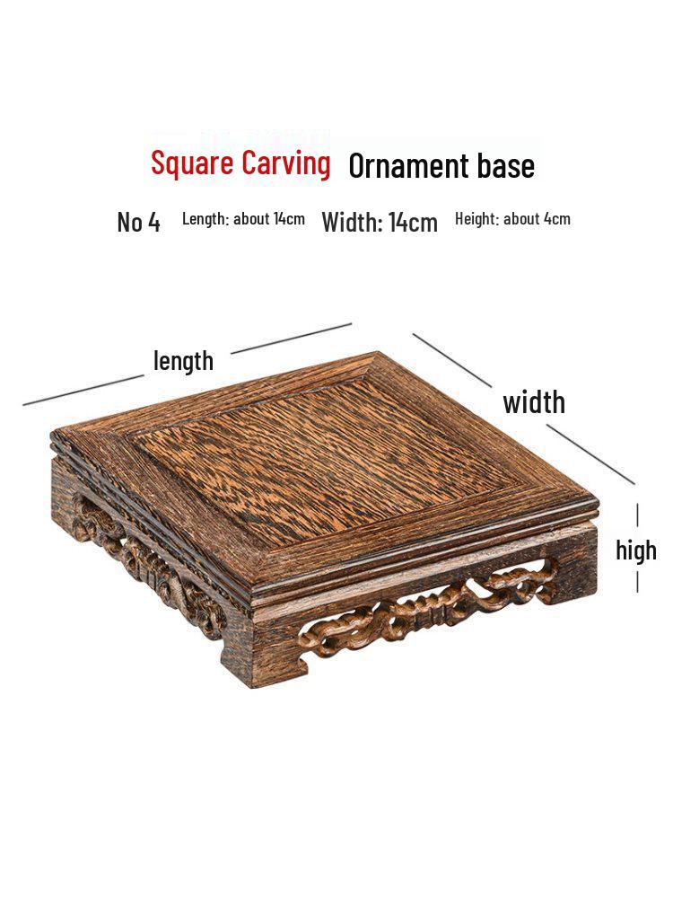 Massivholz-Displaybasis für Flügelhandwerk, Vase, Bonsai, Buddha-Statue oder Teekanne