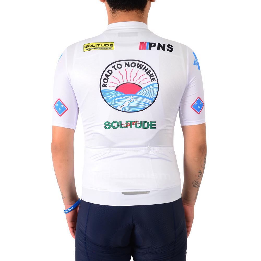 Maillot de cyclisme haute élasticité PNS Elite pour hommes et femmes - Manches courtes pour cyclisme sur route professionnel