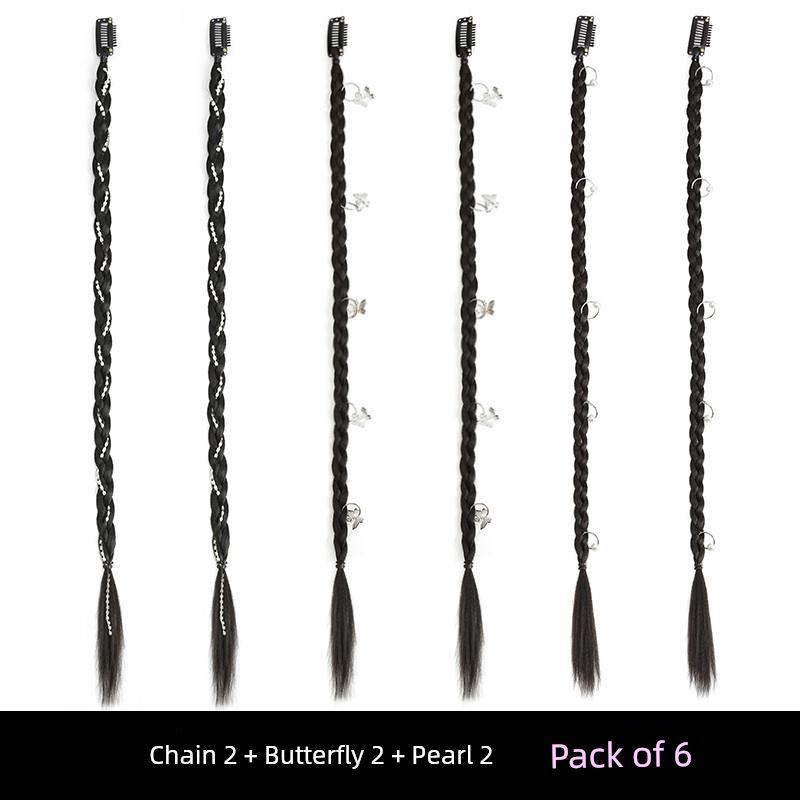 False Braids Children's Sexy Ponytail Cable Stitch Long Braid Hair Accessories Net Red Braid Buckle Dreadlocks Boxing Braid Modeling