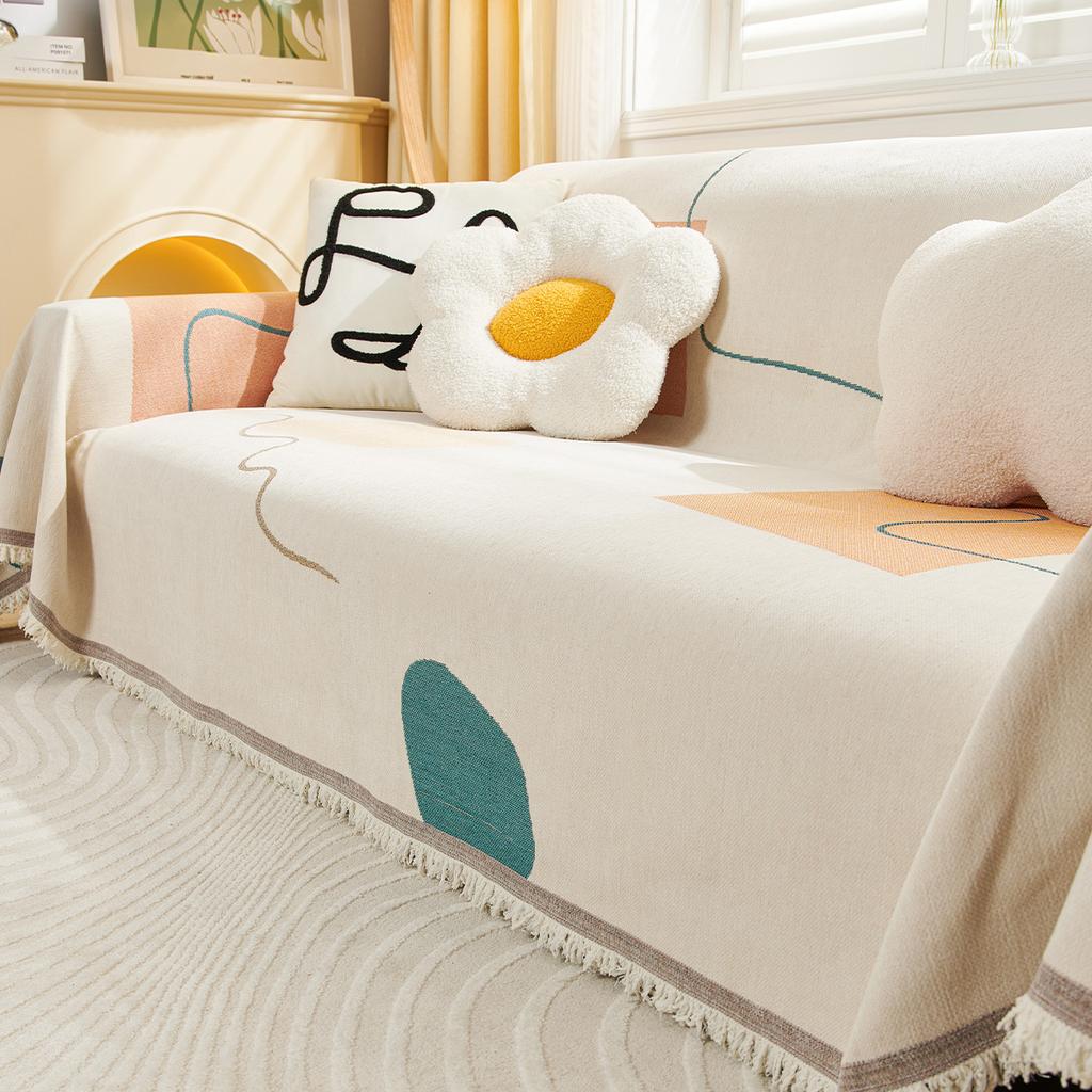 Sofabezug Stoff Vollbezug Handtuch Fortgeschrittener Künstlerischer Sinn Vier Jahreszeiten Universal Anti-Katzenpfote Kann Abgedeckt Werden Dickes Bezugstuch Decke