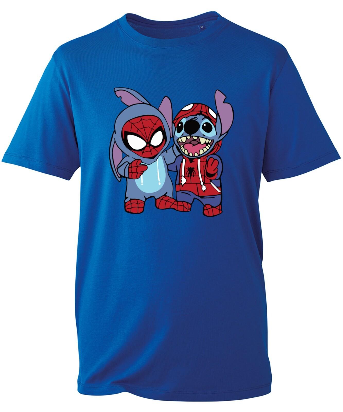 Lilo & Stitch Spiderman T-Shirt, Marvel Spider Stitch Funny Love Kids Adults Top M