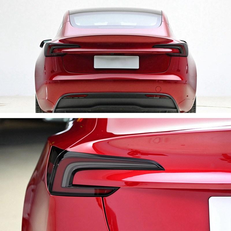 Authentic For Tesla Model 3 Highland 2024 Car Rear Taillight Protective Film TPU Tail Lamp Cover Sticker Trim - Smoked Black Acc