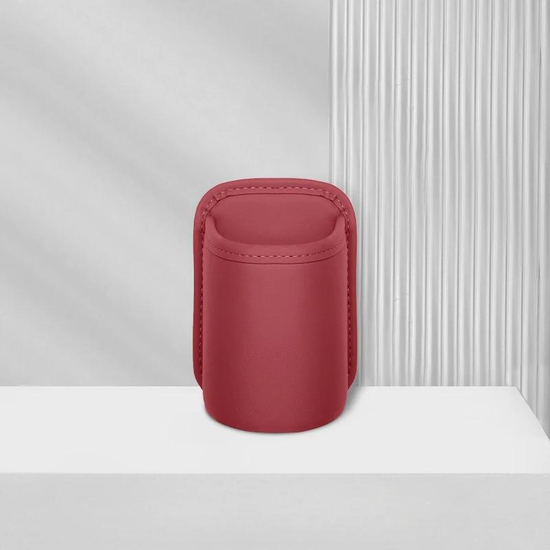 1pc New Car Seat Cup PU Holder Storage Box Side Trash Can Practical Storage Bucket Fixed Bracket