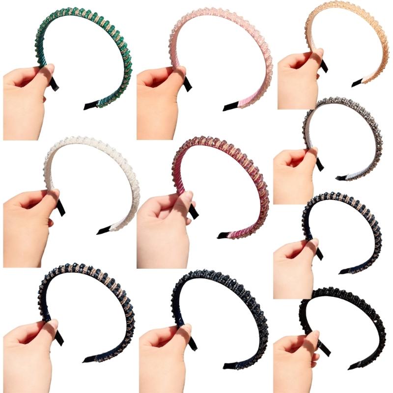 Blingbling Crystal Headband French Styles High Skull Hairband Women Hair Decors