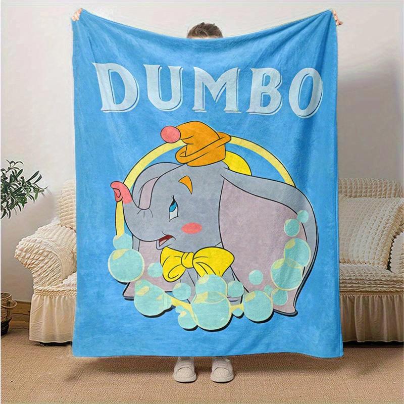 1pc,Dumbo Elephant Throw Blanket Cute Home Decor Soft Blanket for Couch, Bed, Car, Travel, Camping, Office Nap Perfect Gift Idea for Birthday 75X95CM