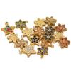 5pcs Stainless Steel Star Snowflake Zirconia Flower Charms for DIY Jewelry Findings Necklace Pendants Bracelet Earrings Making