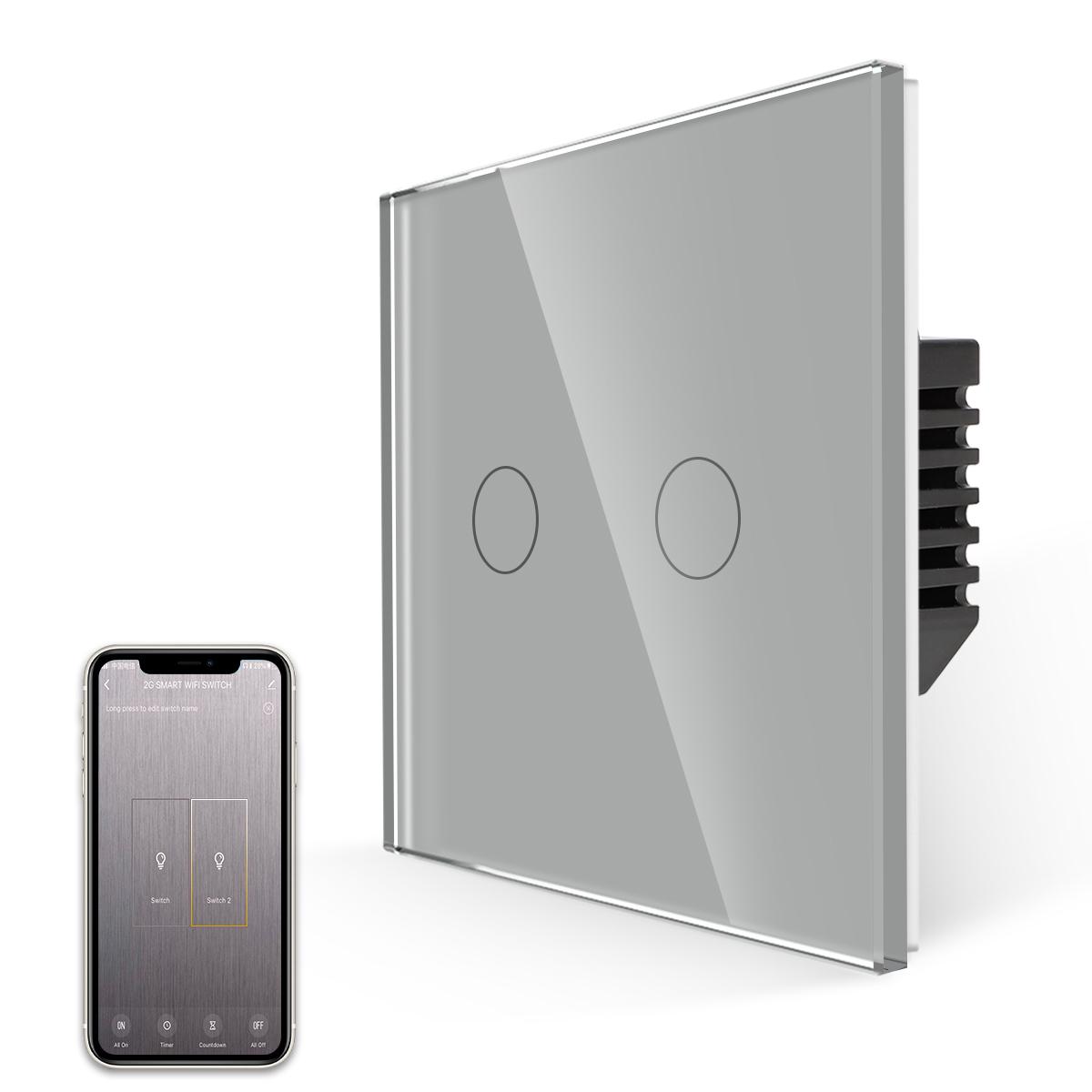 Bingoelec  Home EU Standard Universal Electrical Tuya ZigBee Switch Smart Touch Remote Control Wall Light Switches 86*86mm&Eu Standard серый