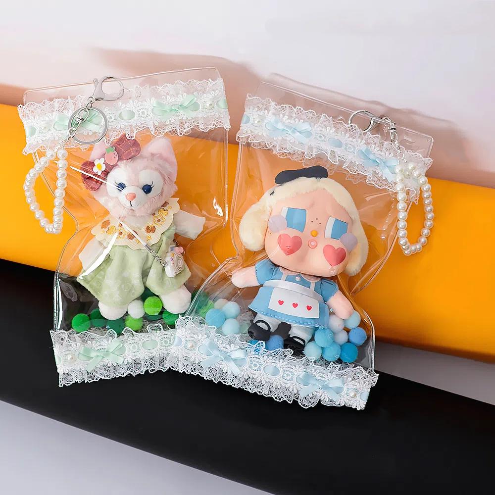 

Crybaby Linabell Crybaby Doll Storage Bag Labubu Chiikawa Labubu Outdoor Doll Bag Daily Beige-No doll