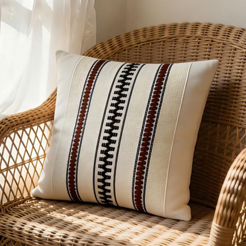 Boho Throw Pillow Covers Farmhouse Rustic Couch Decorative Pillowcase Summer Retro Woven Cushion Covers for Home Bed Chair Decor