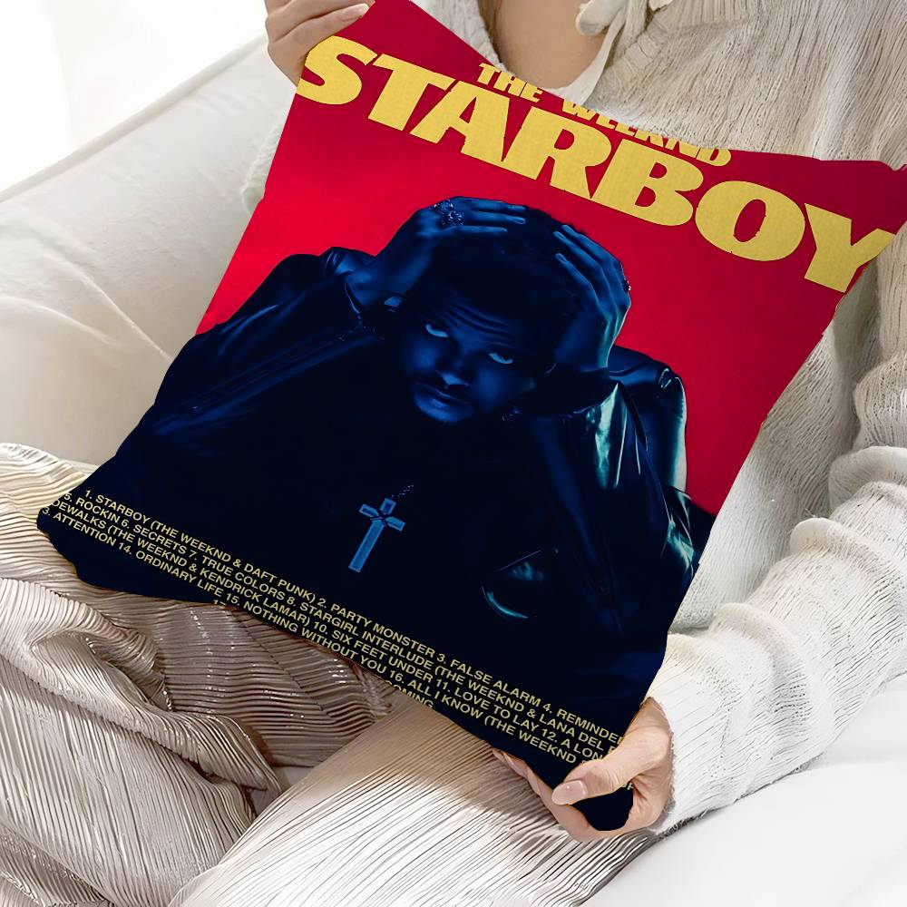 Music Star T-The Weeknd Cushion Cover Car Throw Pillow Case For Sofa Car Christmas Gift 40x40cm 45x45cm