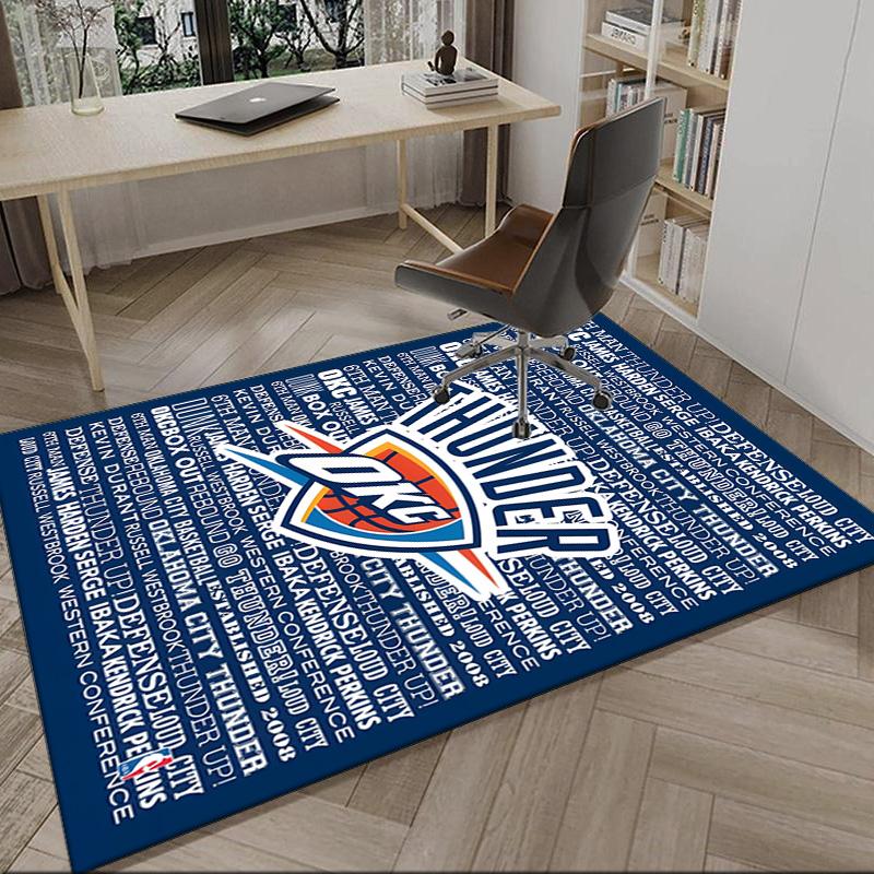 Thunder Basketball Team  Carpet, Kitchen Rugs, Yoga Mat, Non-Slip Mats, Rug for Bathroom, Living Room Bedroom, Camping Rugs Christmas Gift