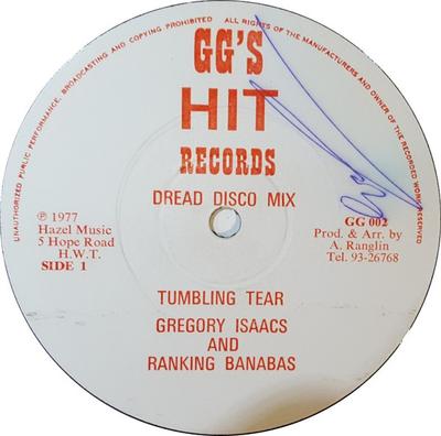 12-Zoll-Schallplatte GREGORY ISAACS & BARNABAS - Tumbling Tears / How Can I Change M GG002 GG's Records 1977 UK Reggae, Ska & Dub Gebraucht