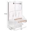 Adjustable Feeding Speed Automatic Bird Feeder Acrylic AntiSplash Parrot Feeder Convenient with Bottom Drawer