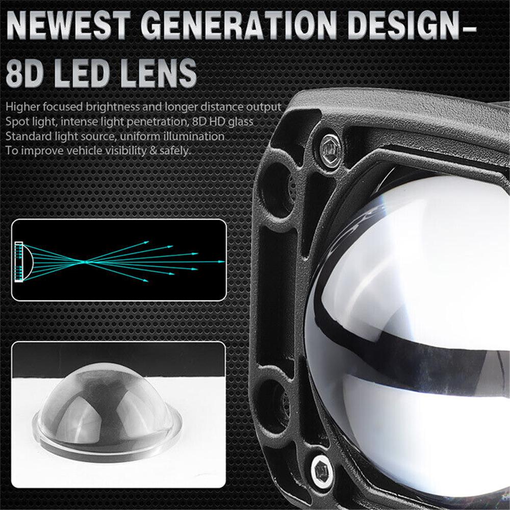2Pcs 3 Inch Led Work Light Fog Lights 12V 24V