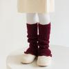 1 Pair Girls Kids Leg Casual Fashion Furry Sock Warmers Winter Warm Thick Slouchy Socks Korean Style Solid Color Calf Socks