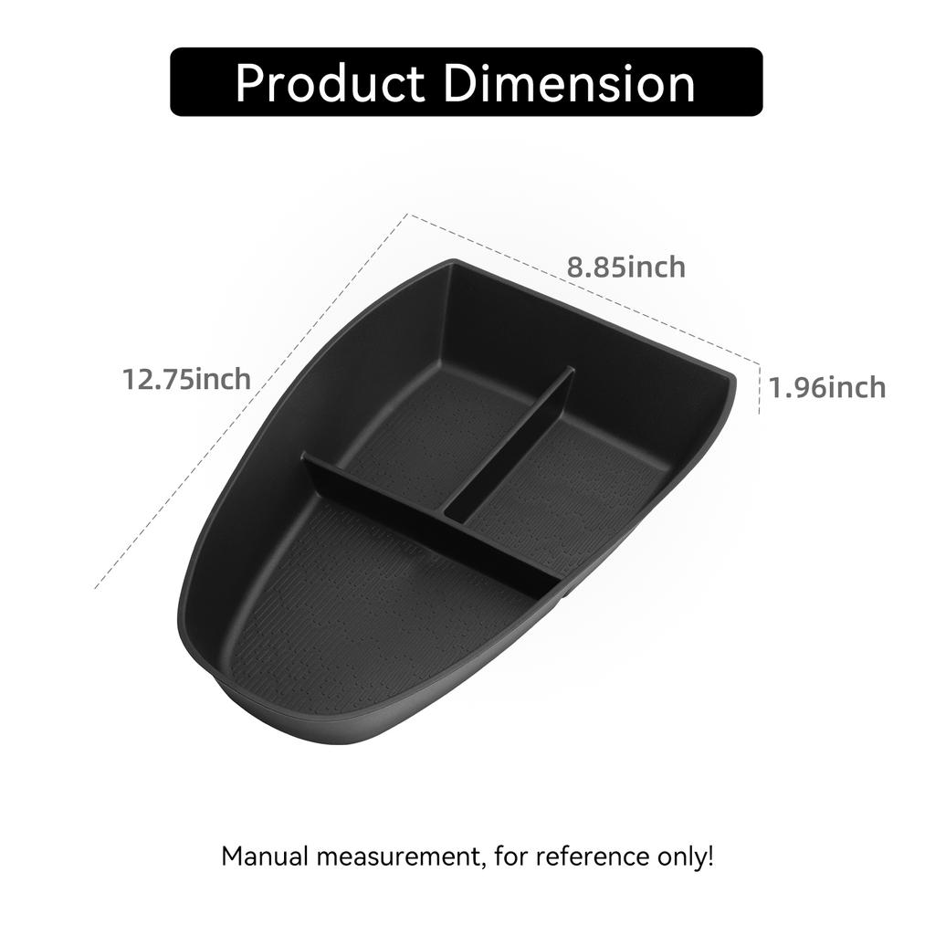 for BYD Yuan PLUS 2026 Center Console Lower Layer Storage Box Anti-slip Tray Organizer Car Interior Accessories Black