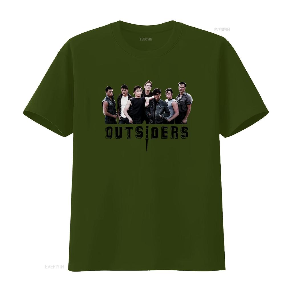 The Outsiders T Shirt 749 Retro White  Vintage Washed Stretched Soft Unisex Top For Everyday Wear Graphic Casual Versatile