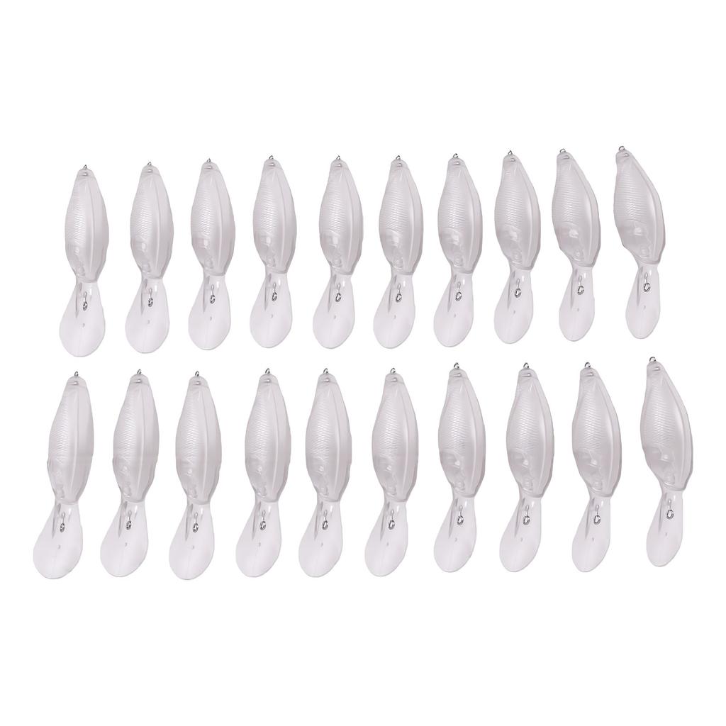 20pcs Deep Diving Crankbait Blanks Lure Blanks for Saltwater Freshwater Fishing DIY Unpainted Hard Baits 8.8cm