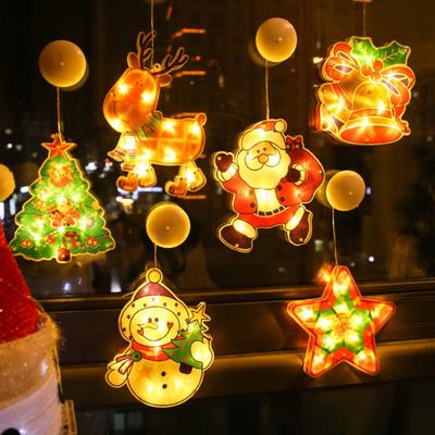 Christmas Decoration Lights Bright Color Easy Use Nice-looking Christmas Garland Suction Cup Lights Holiday Decor