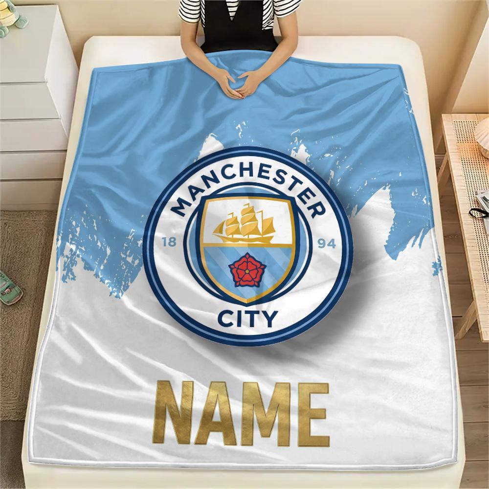 Custom Name MCFC Flannel Blanket, High Quality Comfortable for All Seasons, Home Decor, Warmth and Comfort