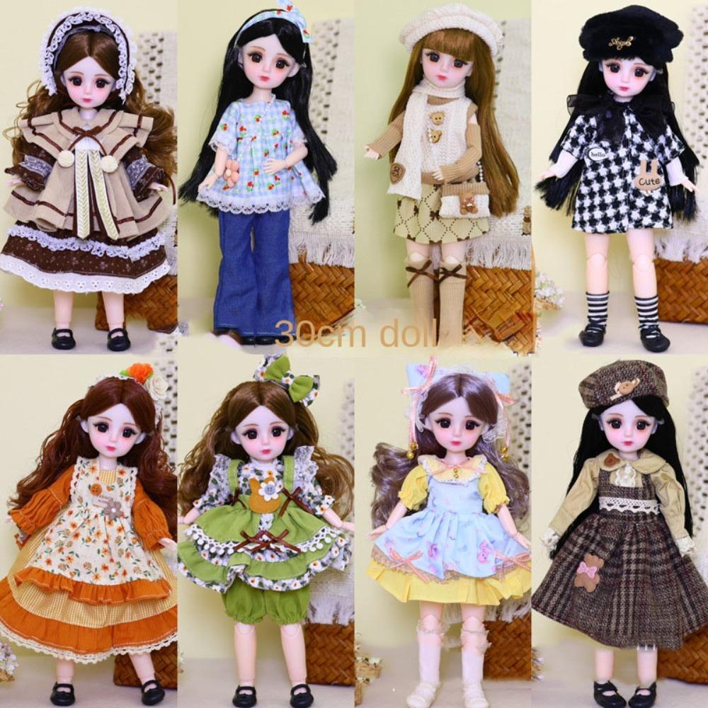 Attractive Eyes Princess Dress Up BJD Dolls Princess Makeup Ball Joint Doll Birthday Gift