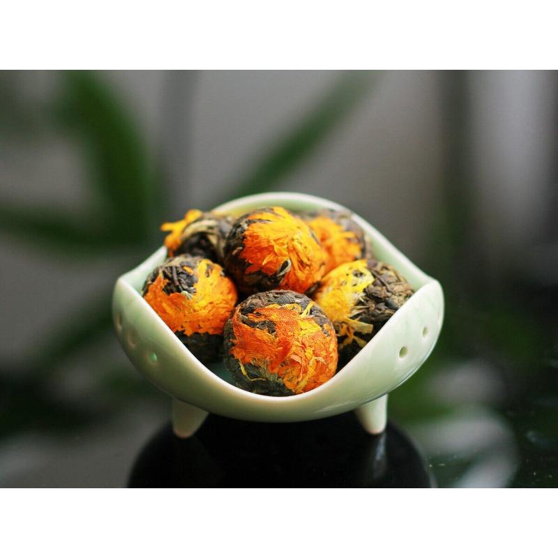 108г Юньнаньский чай Пуэр Сырая чайная роза Черный чай Жемчуг дракона Жасмин Жемчуг — фото 5