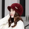 Autumn and winter hats women's fashion versatile warm knitted wool hats middle-aged and elderly trendy velvet mother wool hats