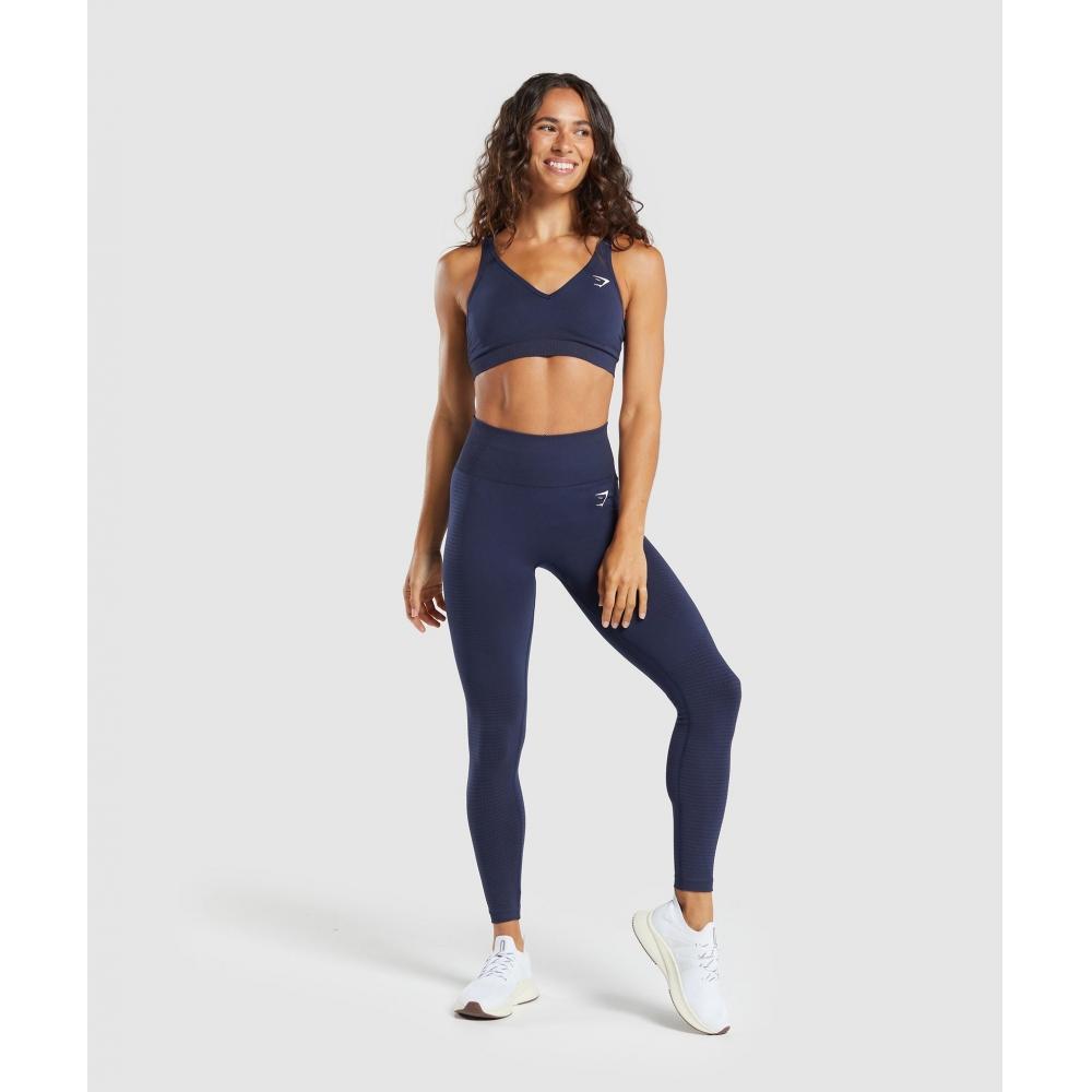 Gymshark Vital Seamless Leggings Heavy Blue  Marl B1a2b Ucw7