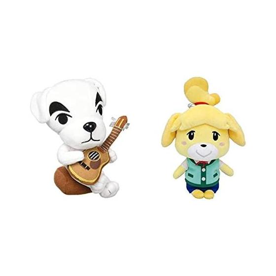 Animal Crossing ALL STAR COLLECTION K.K. Slider (S) Plush Toy, Height 19cm; Animal Crossing ALL STAR COLLECTION Isabelle (S) Plush Toy, Height 20.5cm