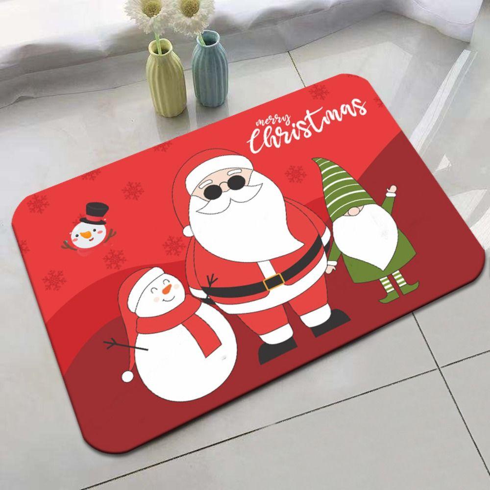 Christmas Decorations Christmas Mat Non-slip Gnome Door Mat New Outdoor Carpet  Home