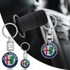 3D Metall Auto Logo Schlüsselanhänger Schlüsselring Auto Innenzubehör Kappen Für 147 156 Giulietta Giulia Mito Stelvio Brera