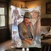 John Wayne Western Cowboy Blanket Soft Comfortable All Seasons Perfect Sofa Office Nap Travel Festive Gift