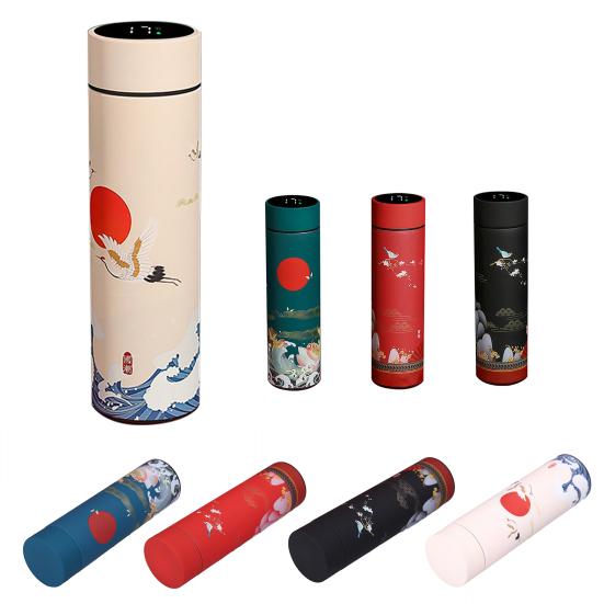 500ml Inteligentní teplotní izolovaný pohárek 304 Nerezová tepelně odolná izolovaná baňka Venkovní sporty